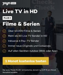 Joyn kostenlos streamen - 0,00€ - Ohne Anmeldung